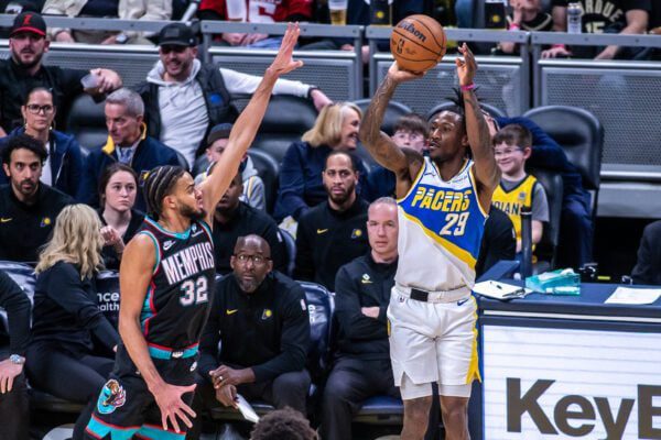 Memphis Grizzlies at Indiana Pacers NBA basketball game in March of 2026 in Indianapolis, Indiana.