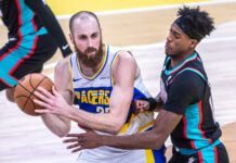 Memphis Grizzlies at Indiana Pacers NBA basketball game in March of 2026 in Indianapolis, Indiana.