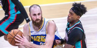 Memphis Grizzlies at Indiana Pacers NBA basketball game in March of 2026 in Indianapolis, Indiana.