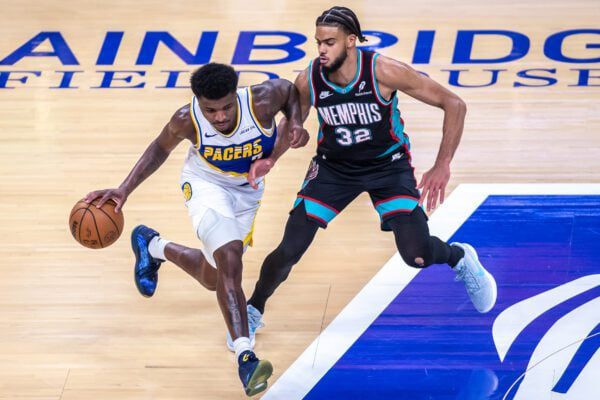 Memphis Grizzlies at Indiana Pacers NBA basketball game in March of 2026 in Indianapolis, Indiana.