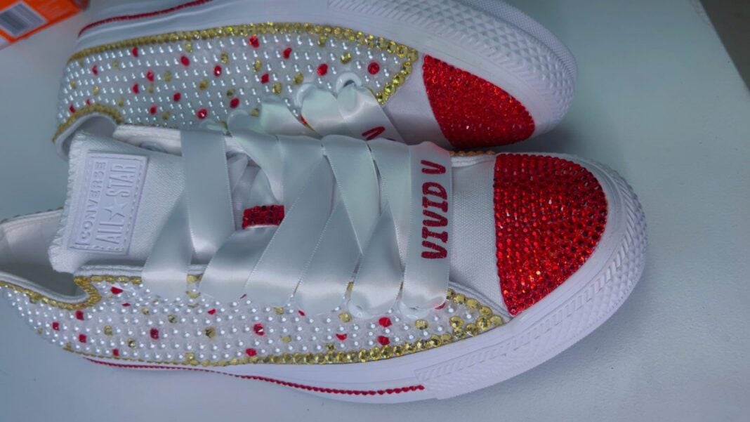 UniqueLee Creations offers a variety of made-to-order bling converse. (Photo provided/Jillian Lee)