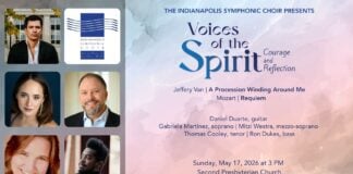 Voices of the Spirit 2026 takes place at 3 p.m. on May 17 at Second Presbyterian Church. (Images provided/Indianapolis Symphonic Choir)