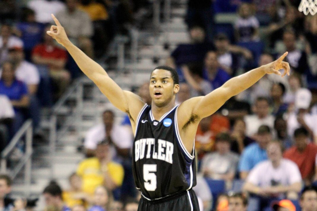 Ronald Nored of Butler University in 2011 during NCAA March Madness.